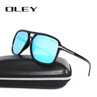 Мужские солнцезащитные очки OLEY, винтажные брендовые дизайнерские очки с поляризационными стеклами, большие затемненные очки