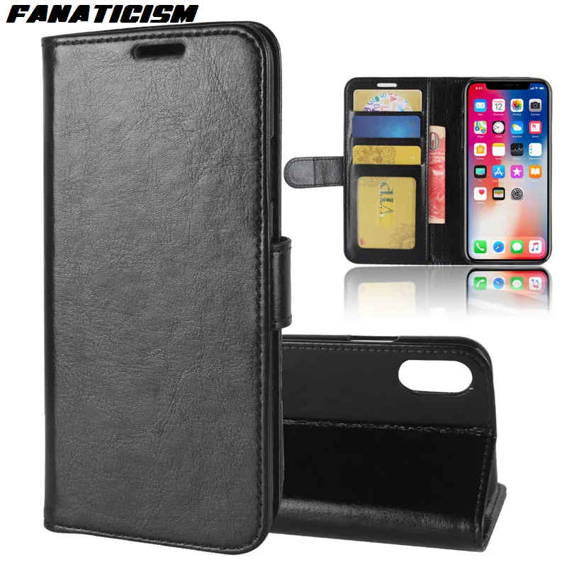 

200pcs Business Stand Wallet Leather Case For iphone XR X XS Max 7 8 Plus Samsung S10 S10e J4 J6 Note 9 8 Flip Phone Cover