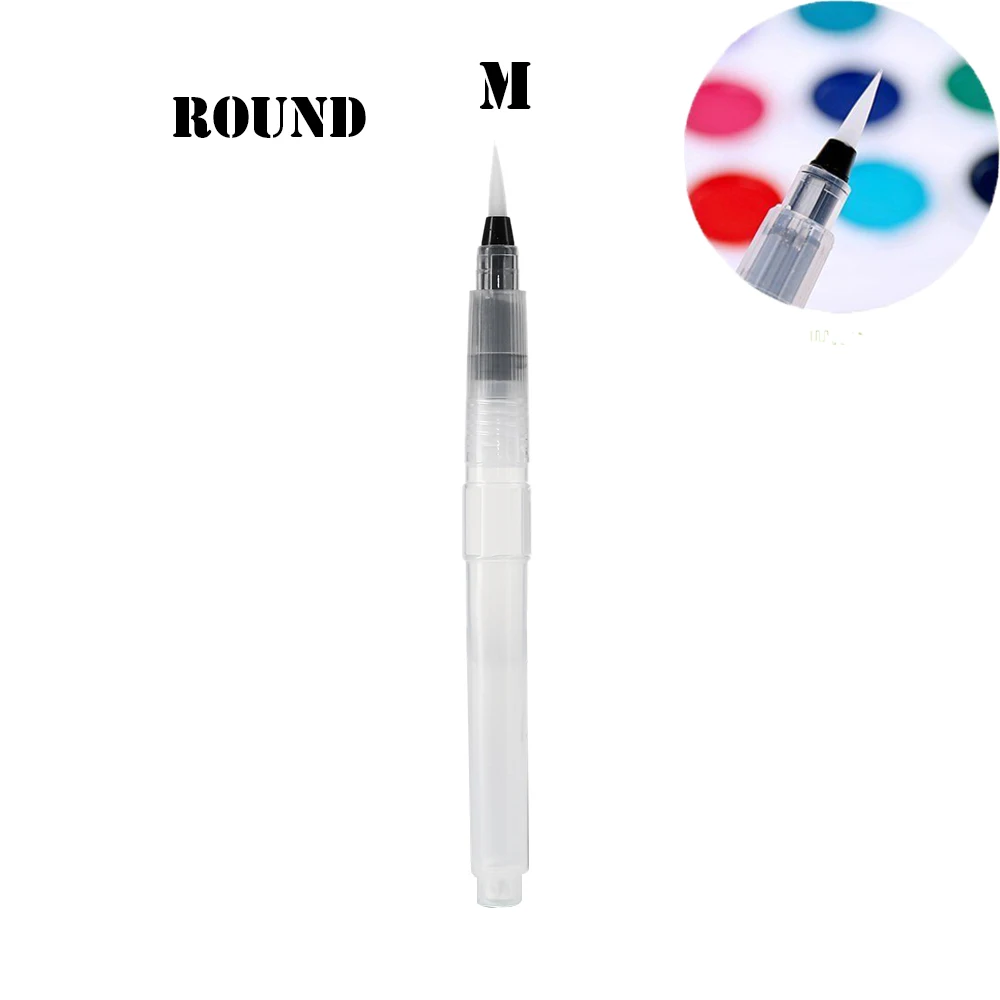 Round Tip (M) 1/3 шт. практика каллиграфии торт картина для декора акварель кисти пилот чернил многоразового водный маркер, инструменты для украшения торта - Цвет: Round Tip (M)