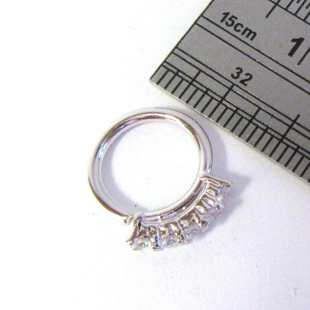 Alisouy 1 шт. Панк ювелирные изделия для тела кристалл Tragus Кольцо носа и уха обруч