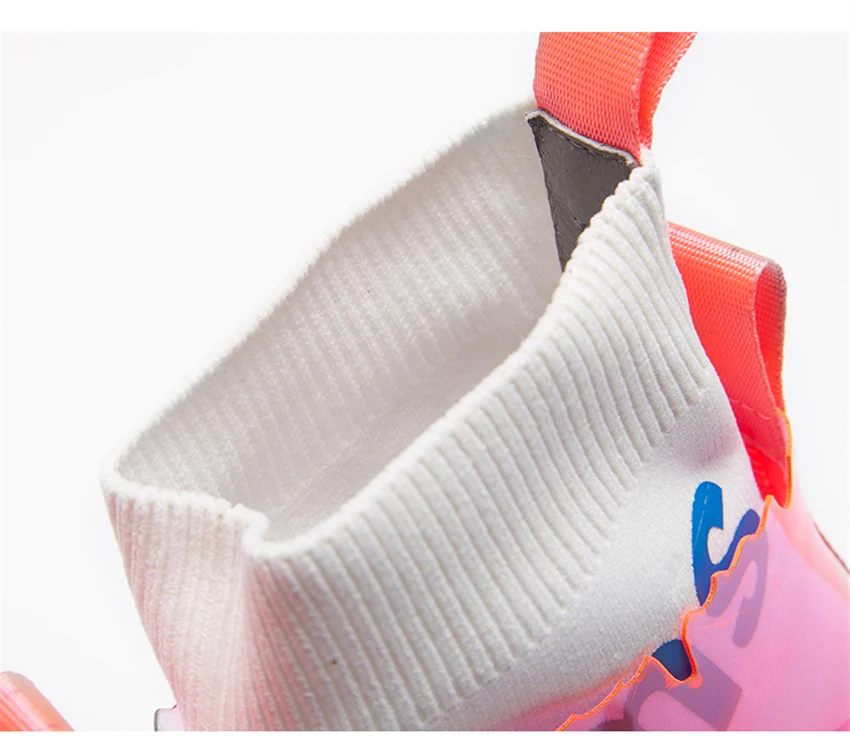 IGU/женские кроссовки; обувь на плоской платформе; tenis feminino; эластичные носки; флуоресцентная обувь с высоким берцем; женская обувь; Buty Damskie Sportowe
