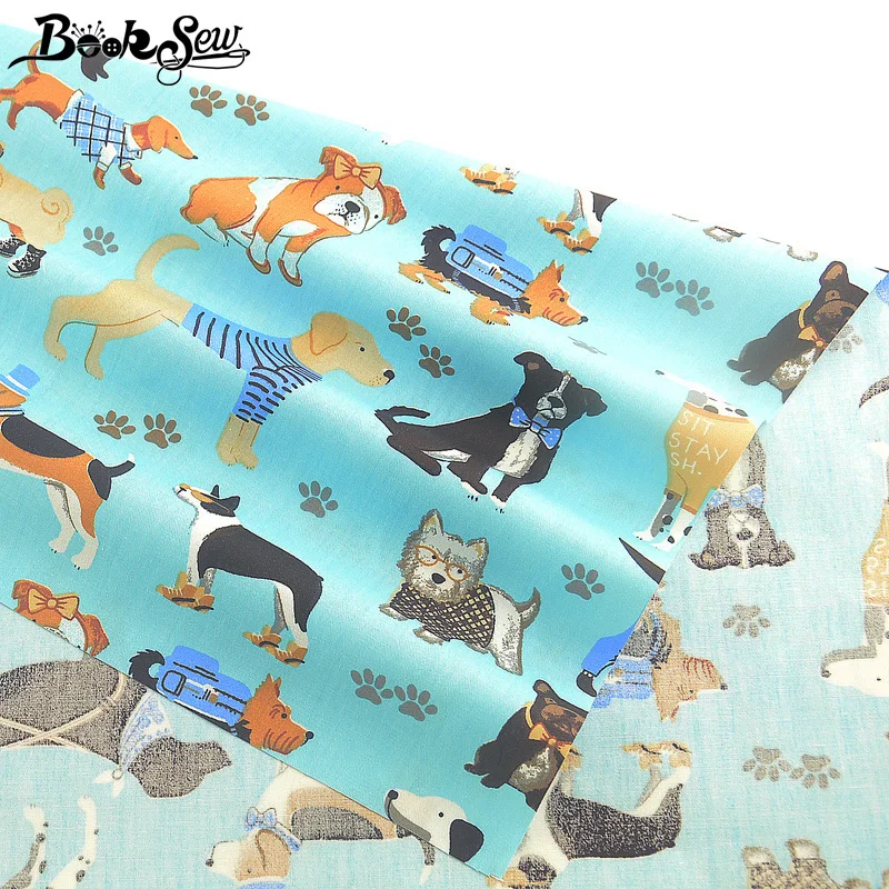 Стеганая саржа Booksew Blue Tissu Tecido 100% хлопчатобумажная ткань для шитья и