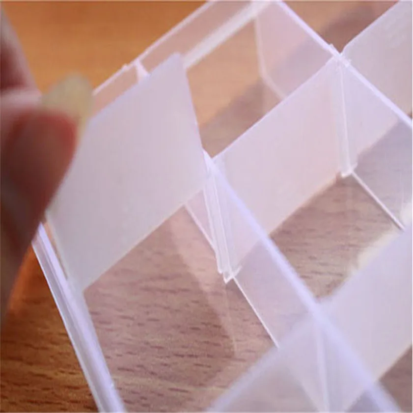 Регулируемый пластиковый органайзер для ногтей с 10 отделениями|jewelry tool box|box