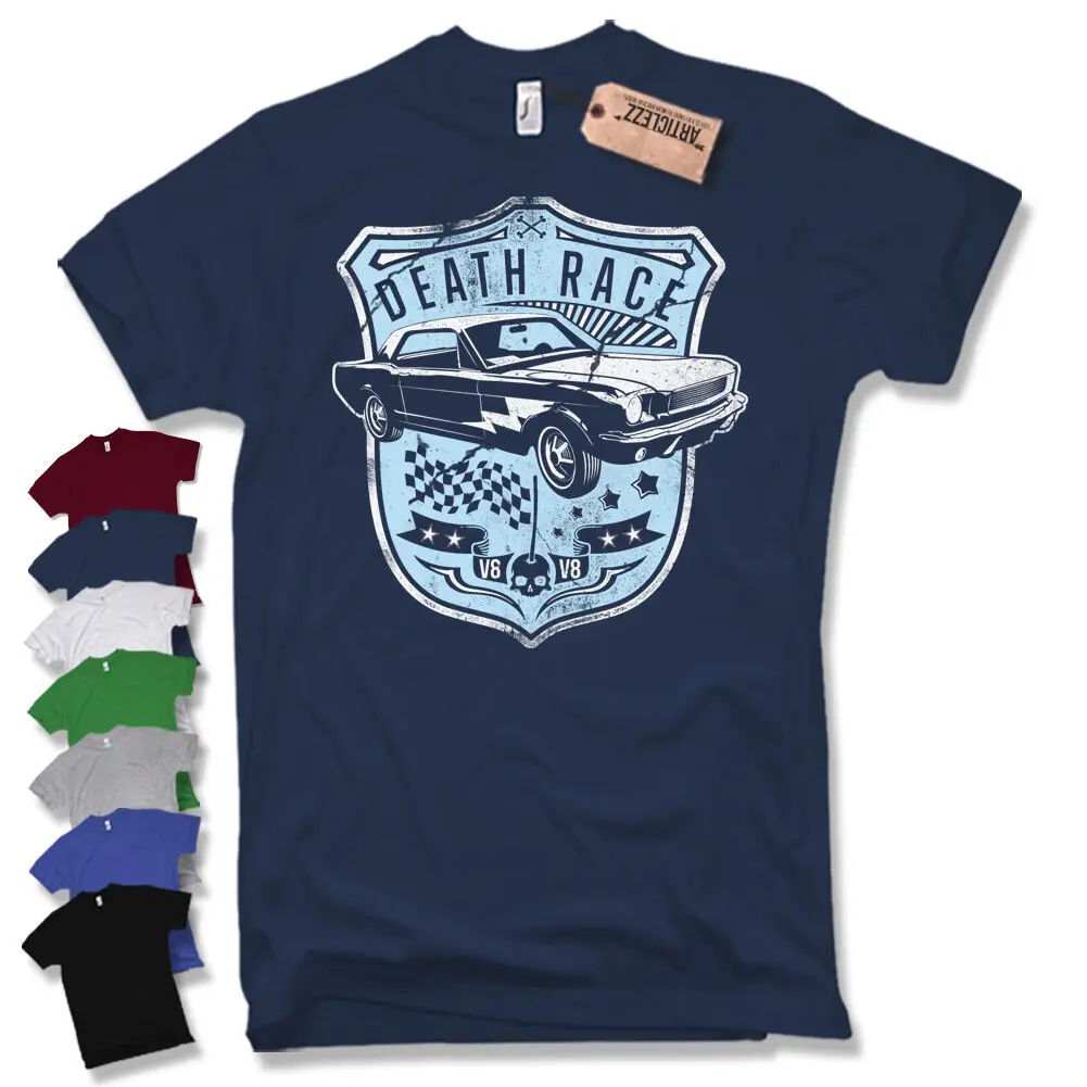 2019 модная футболка с мышечным автомобилем Культовая Горячая Удочка Mustang V8 Старая