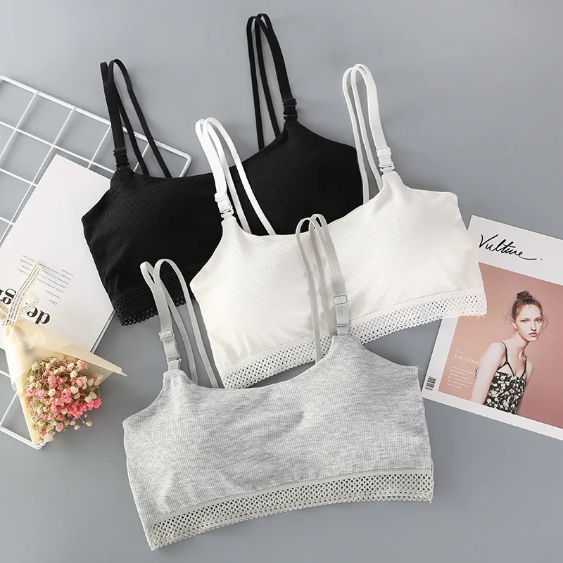 Нижнее белье из хлопка обмотанный на груди без стального кольца бюстгальтер с