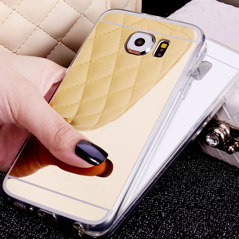 Luxury Mirror Case Cover for Samsung Galaxy S8 Plus S7 Edge S6 S5 S4 S3 Core Prime G360 Note 8 5 4 3 Soft Fundas Rose Gold |