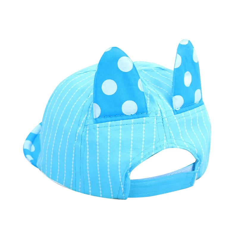 Rabbit Dot Baby Caps With Ears Cute Letter Baseball Boys Girls Sun Striped Fashion Toddler Hat Clothing | Детская одежда и обувь