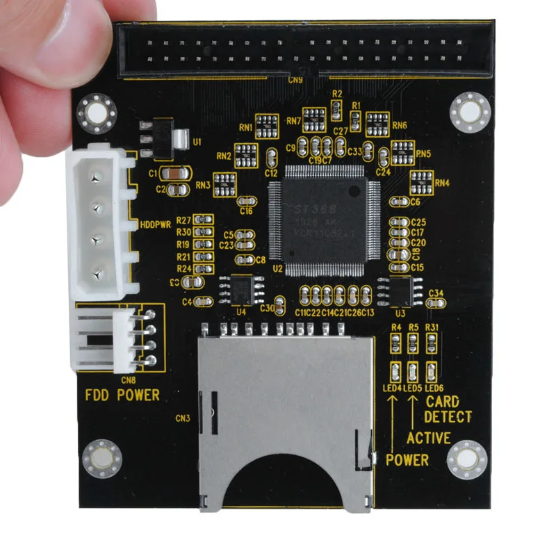 1Pc SD Memory Card To 3.5" 40Pins Male IDE Adapter Big PCB SD-3.5 IDE Secure Digital Converter  DJA99