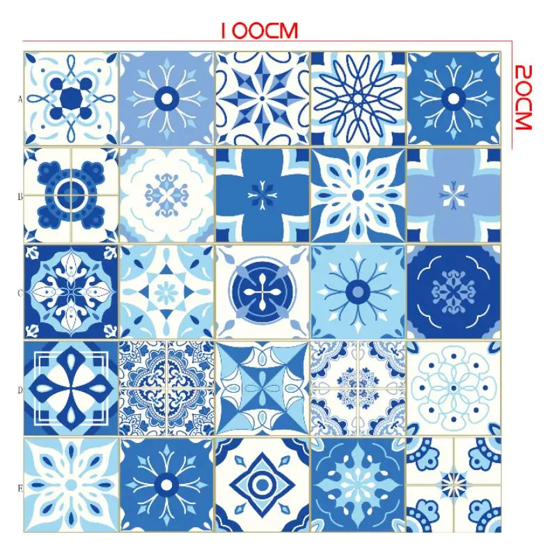 Скандинавский стиль креативный узор плитка настенная наклейка кухня ванная