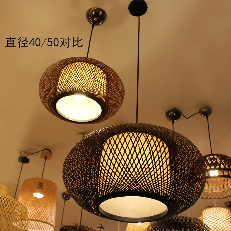 買取 竹ペンダントライト中国アンティークランタン牧歌的な竹ストリップレストランホテルルーム日本畳ペンダントランプ Zb63