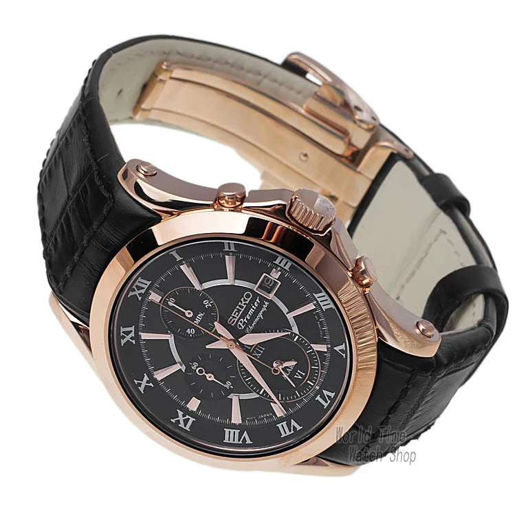 Часы seiko Premier серии сапфир кварцевый хронограф Для мужчин смотреть SNAF24P1|watch series|watch