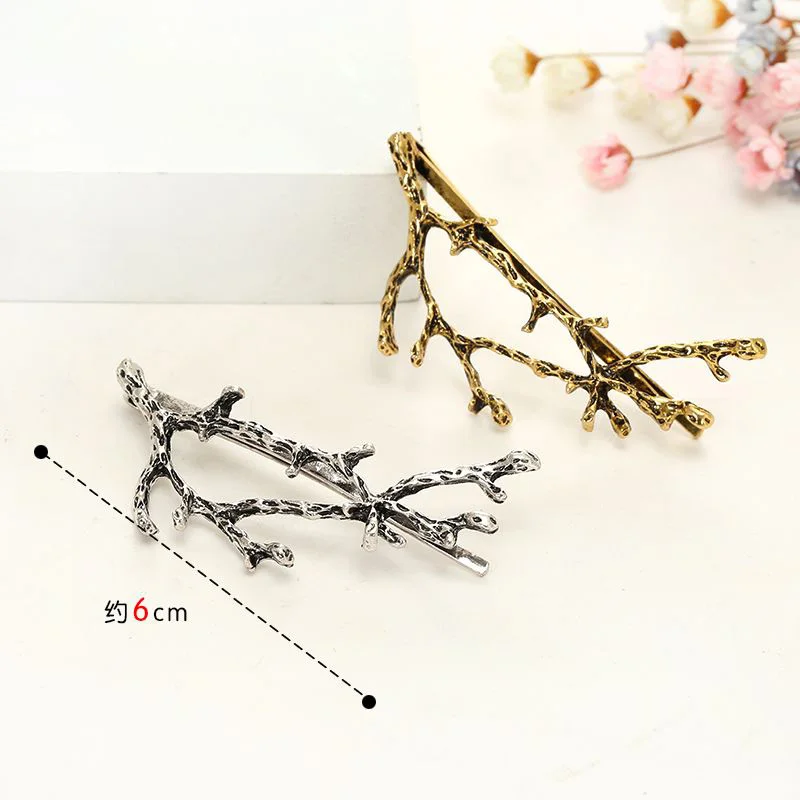 

Sale 2PCS/Set Golden Silvery Hairpins Tree Branches Metal Women Girls Hair Clips Hair accessories Headwear Hair pins