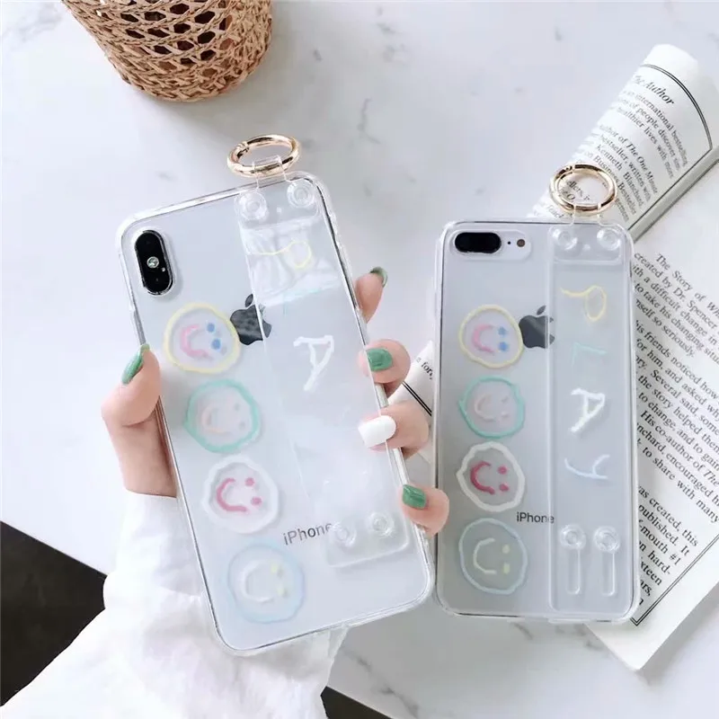 DISCASE пара наручный чехол для телефона iphone XS MAX XR X 8 7 6 6s plus прозрачный цветок любовь