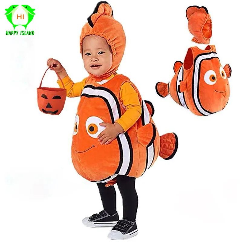 Костюм Немо для маленьких детей рыбий клоун из мультфильма Pixar Finding Nemo Little Baby Fishy