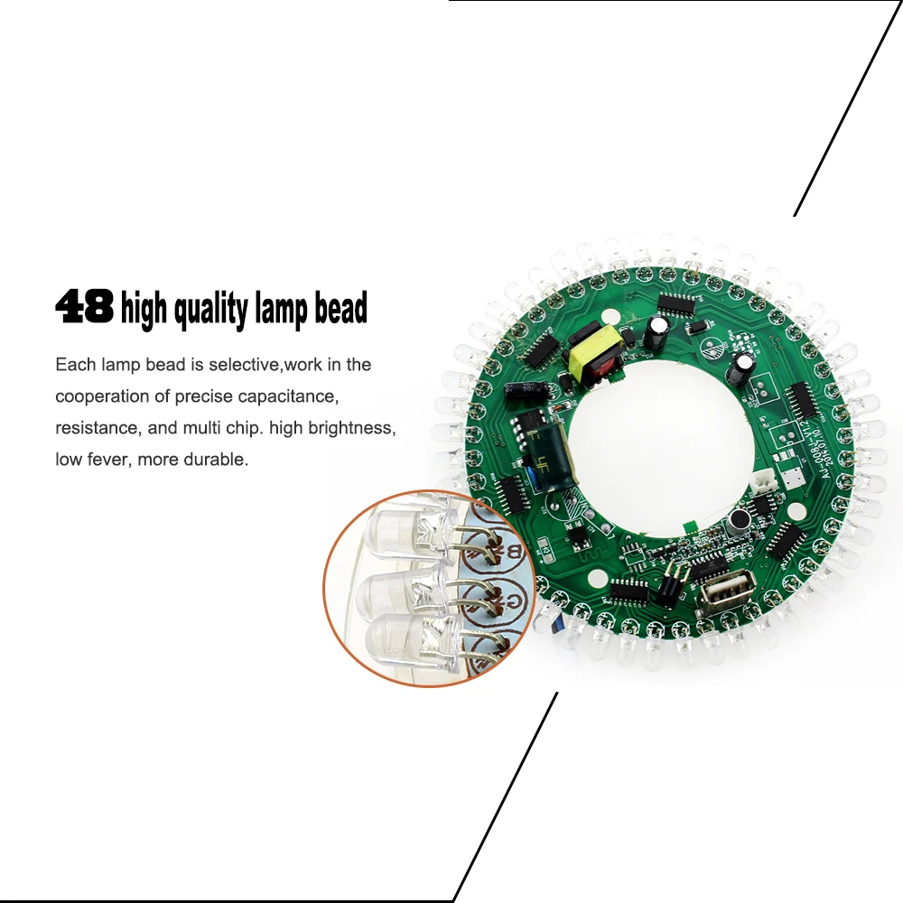 Светодиодный сценический светильник с автоматическим изменением цвета RGB 48