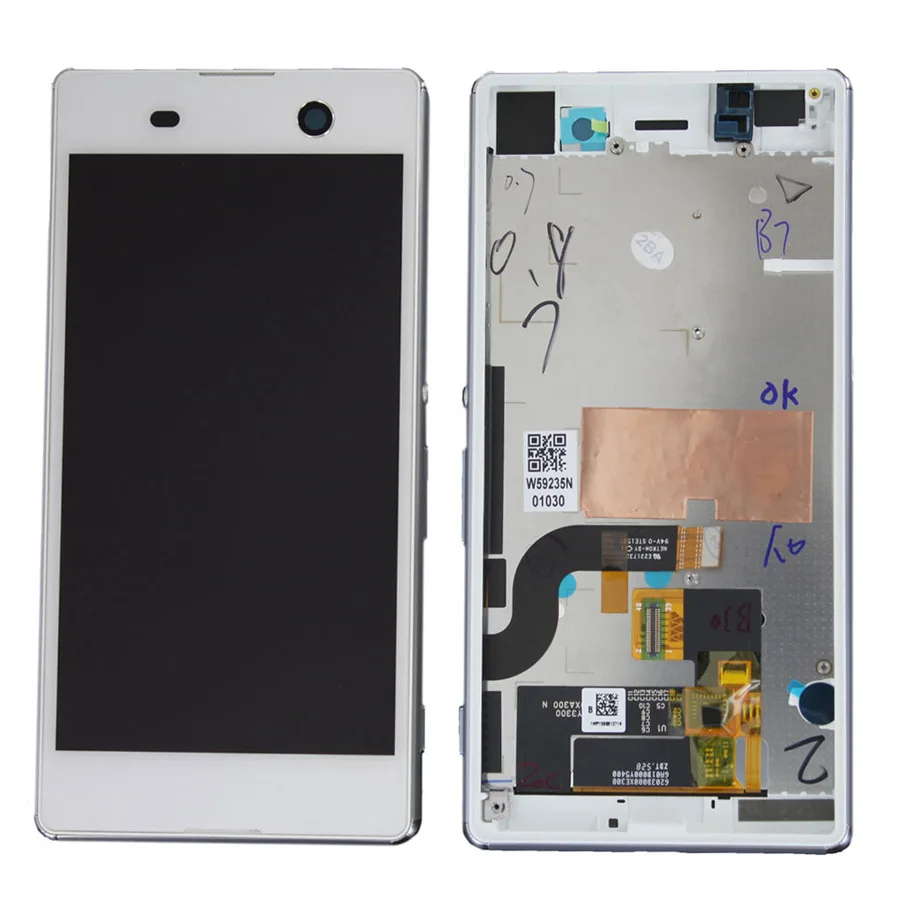 Для Sony Xperia M5 ЖК дисплей + сенсорный экран рамка дигитайзер в сборе E5603 E5606 E5653 для SONY