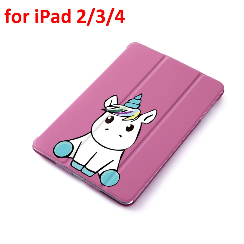 Чехол с единорогом для ipad 9,7 дюймов ipad 2 3 4 5 6 из искусственной кожи Стенд кожаный чехол матовый чехол-накладка чехол для ipad Air 1 2 - Цвет: for ipad 2 3 4