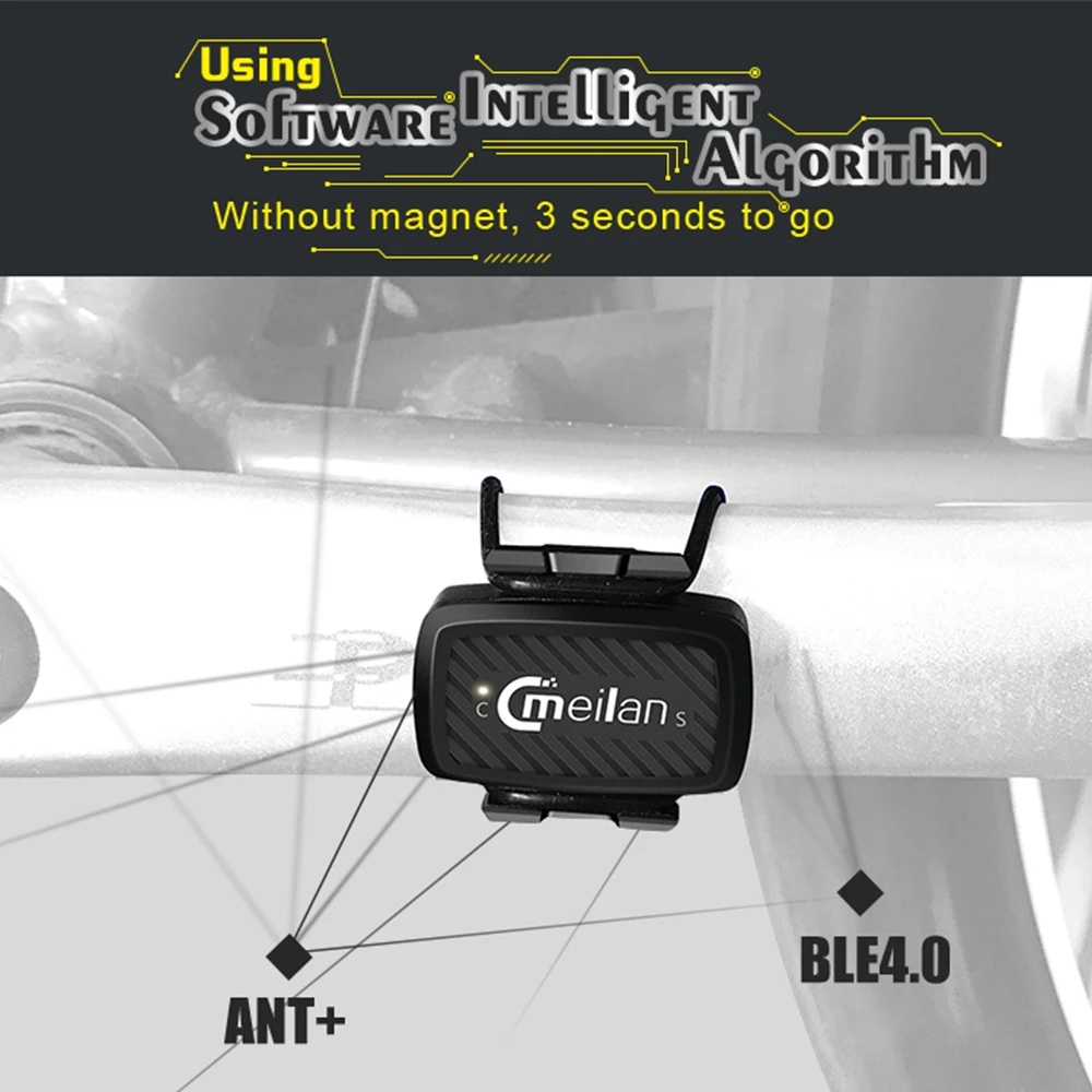 Meilan Bike Speed &amp Cadence Sensor C1 BT Spinning Training Waterproof IPX5 Bicycle Speedometer | Спорт и развлечения