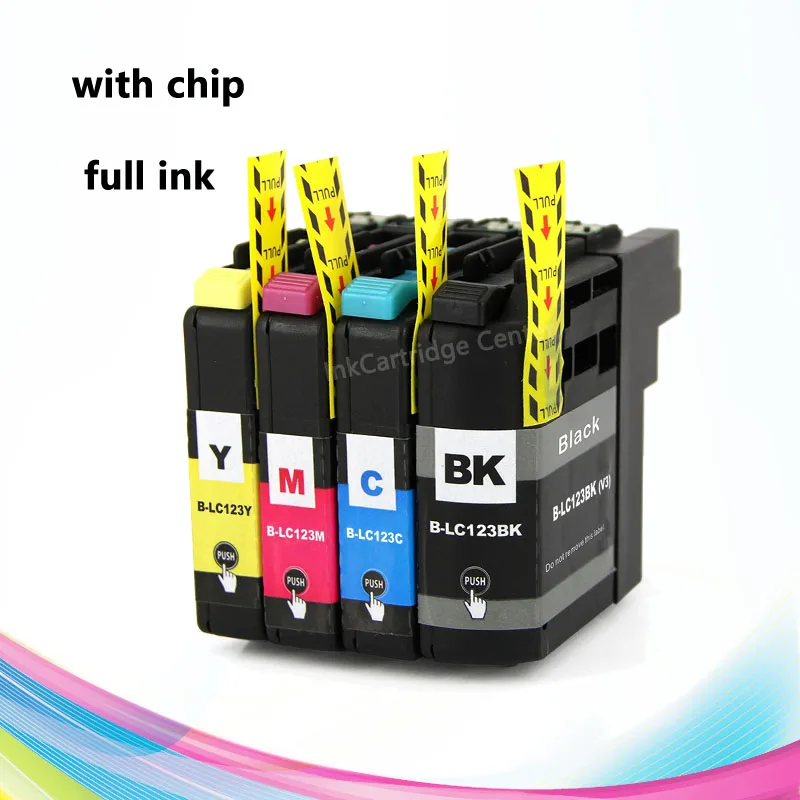 CISSPLAZA 4 цвета чернильный картридж для brother LC121 LC123 LC125 LC127 LC129 DCP-J132W/J152W J172 J552 J752 J4110 J6520