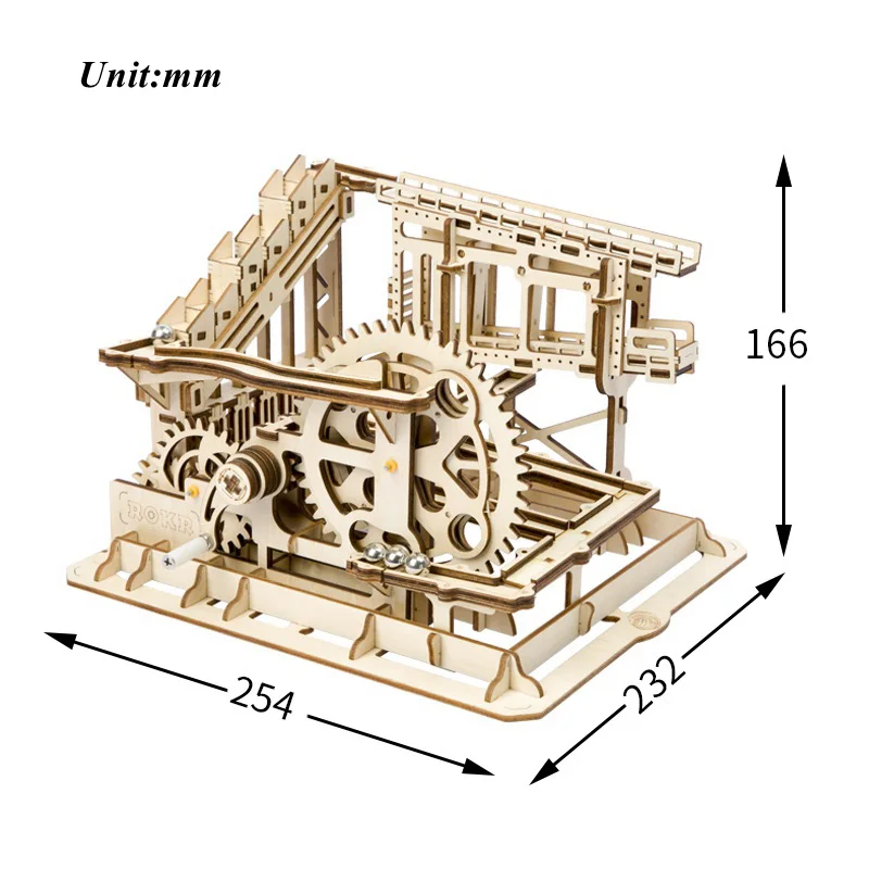 Robotime DIY Magic мраморный Run Track Cog Coaster деревянная модель здания домашний декор