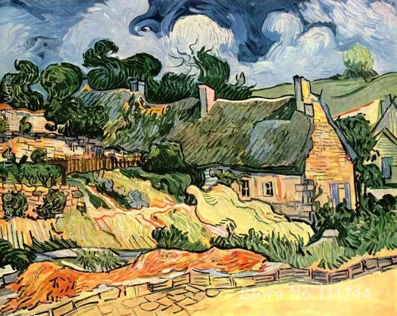 

Modern art camp houses by Vincent Van Gogh paintings for living room Hand painted High quality