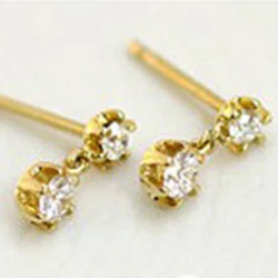 Yellow Gold BAIHE Solid 14K белое золото 0.24ct H/SI круглая огранка натуральные бриллианты Свадебные модные ювелирные изделия серьги-гвоздики - Цвет камня: Yellow Gold