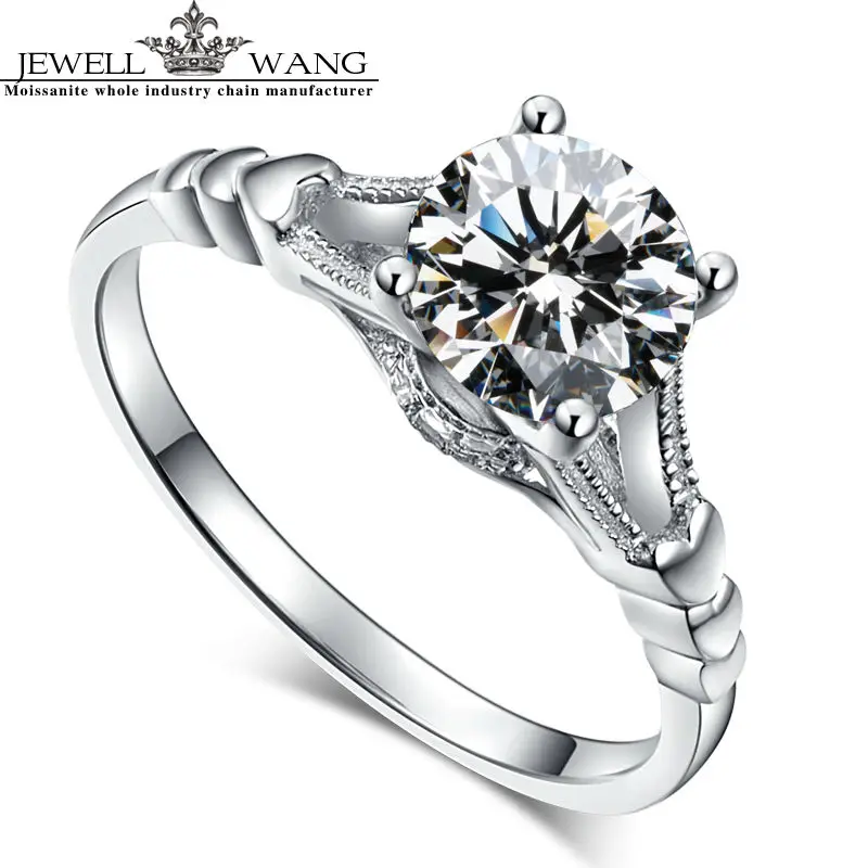 Женское Обручальное кольцо с муассанитом 1.0ct 18 к|ring for|rings for womenrings women 18k |