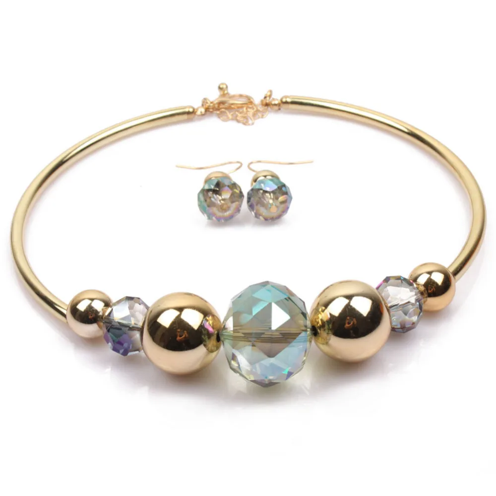 Женский ювелирный комплект из колье и серёг|crystal jewelry|elegant luxuryjewelry crystal |