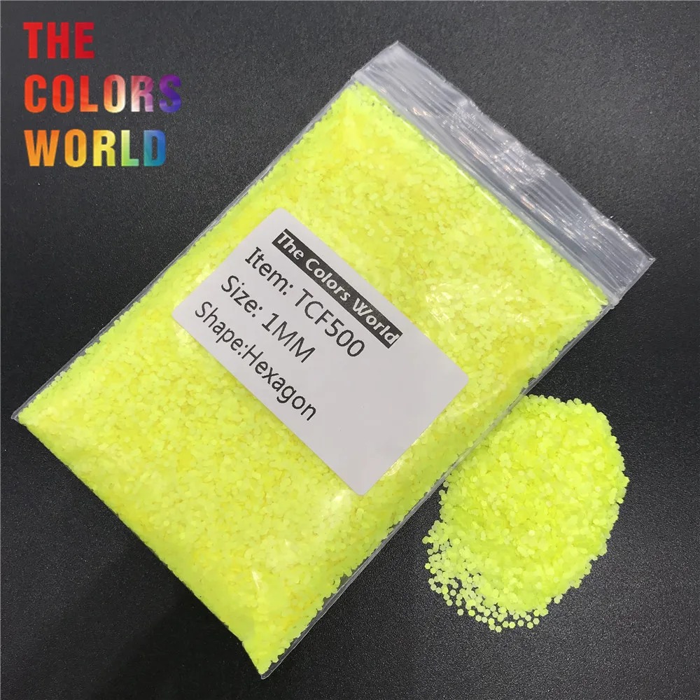 TCF500 Шестигранная форма неоновый матовый желтый цвет устойчивые к растворению