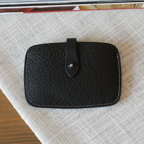Натуральная кожа id card Holder стикер модный замок карта кошелек унисекс визитная карточка тонкий твердый кошелек для кредитных карт