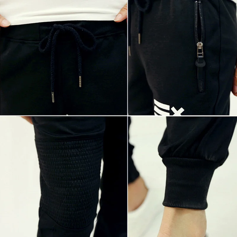 

Hot 2017 Outdoor Summer Sport jogging Running GYM black Sportswear Stretch Waist Ninja fitness jogger Sweatpants Men homme