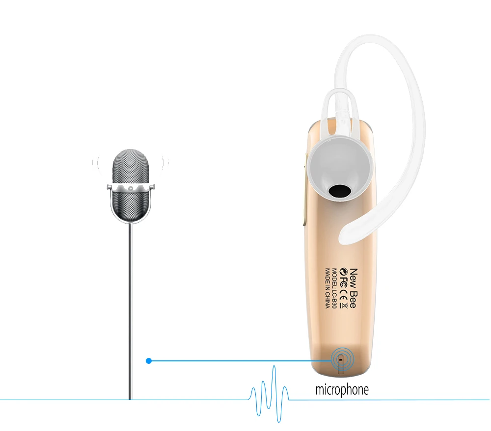 Новые оригинальные беспроводные bluetooth-наушники Bee, наушники-вкладыши с микрофоном, наушники для телефона, ПК