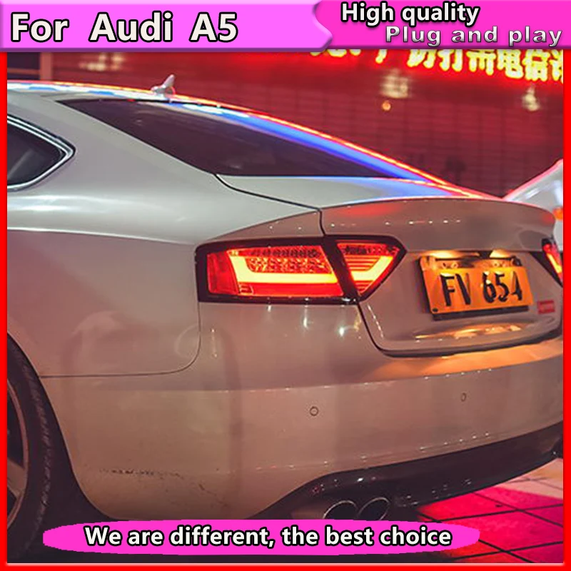 4 шт. автомобильный Стайлинг для Audi a5 задние фонари 2008- для A5 светодиодный задний фонарь+ сигнал поворота+ тормоз+ обратный светодиодный свет