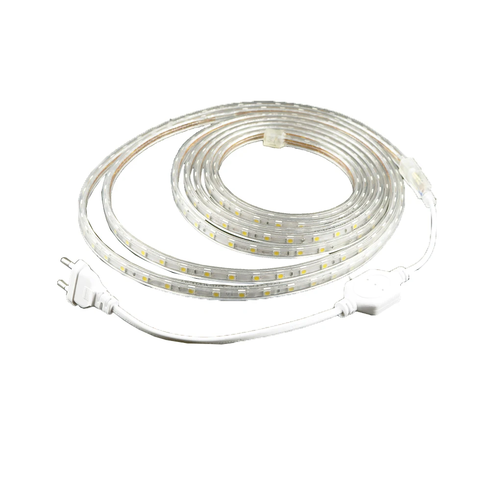 

220V 5050 strip 1M 2M 3M 4M 5M 6M 7M 8M 9M 10M 15M 20M 25M Led lighting 60leds/M waterproof indoor outdoor decor use UR