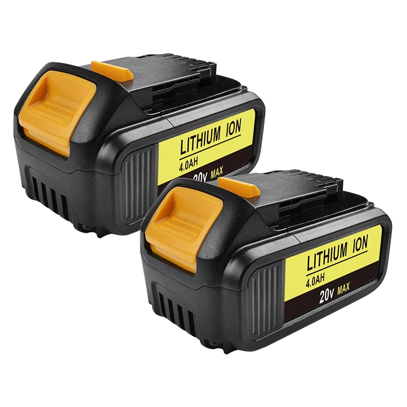 Литий ионный аккумулятор для Dewalt DCB200 2 шт. 4000 мАч 20 в|Перезаряжаемые батареи| |