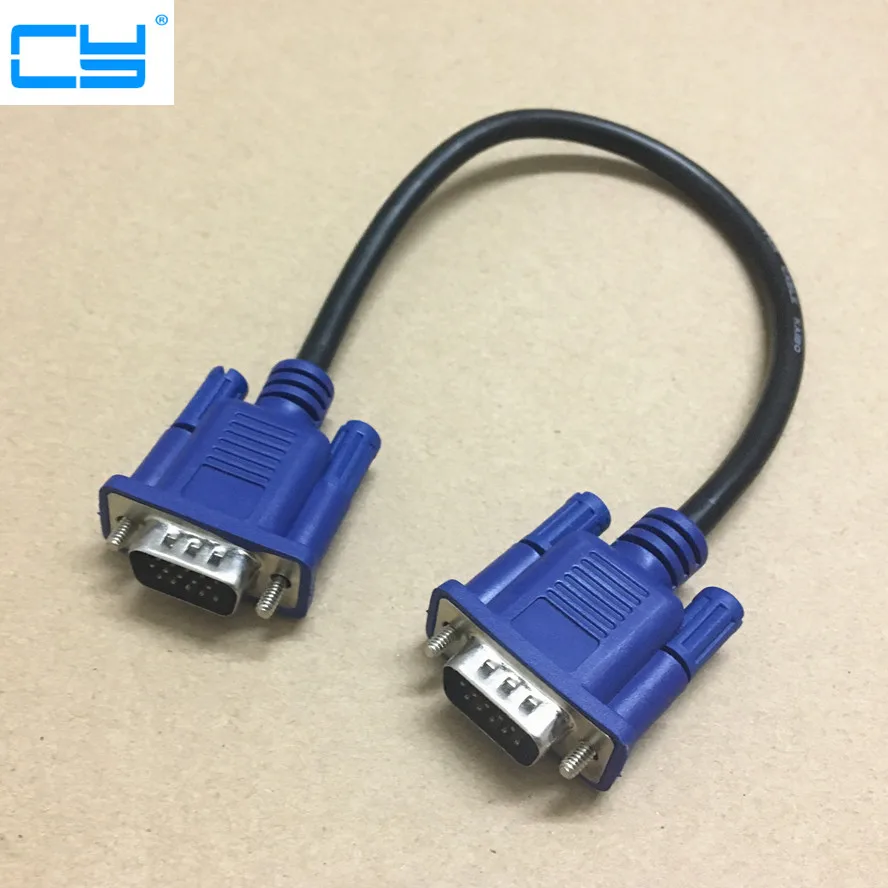 Кабель VGA 30 см, 50 см, штекер-штекер, экранирование высокого качества, HD TV, VGA, компьютер, ТВ-дисплей, сигнал, короткий кабель 0,3 м/0,5 м/1,3 м/3 м