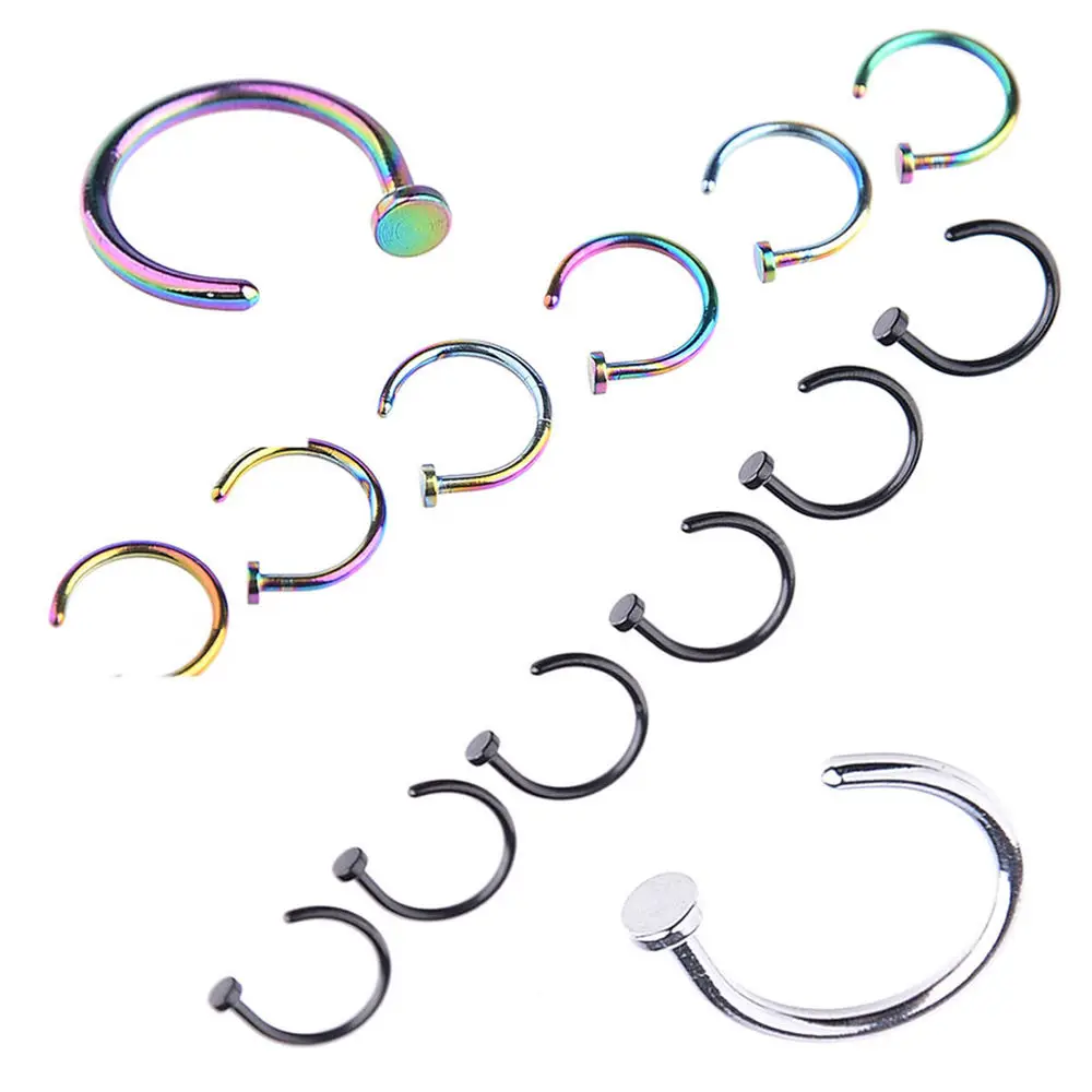 2 шт. кольцо гвоздик из хирургической стали|tragus piercing|ring tragusnose hoop |