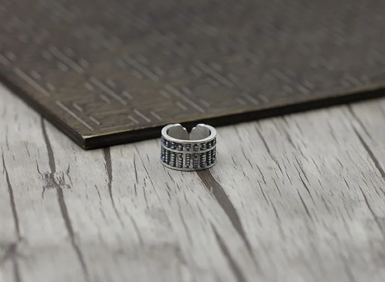 S925 серебро открытым кольцо буддийский классический стиль уникальный счеты