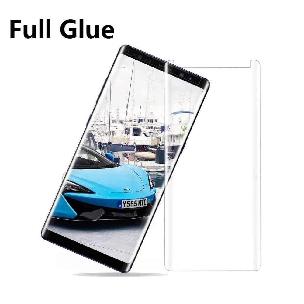 3D изогнутое закаленное стекло с полным покрытием клея для Samsung Galaxy S8 S9 Plus Note 8 Note9
