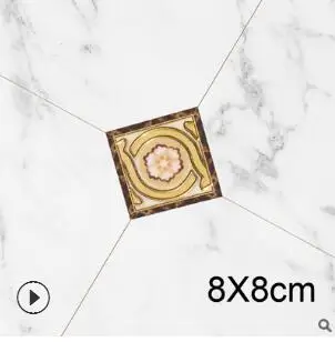 8X8CM 10 шт./лот ПВХ водостойкая плитка диагональная наклейка 12X12 см самоклеющаяся настенная плитка наклейка мебель ванная комната 3D пол Декор Наклейка - Цвет: 8X8CM