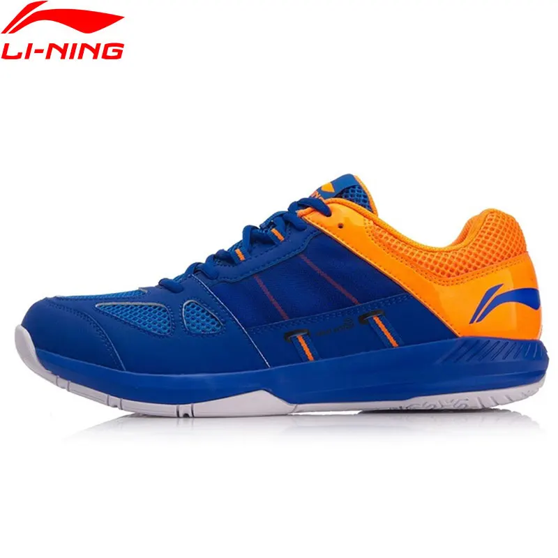 Li-Ning Мужская защитная обувь для бадминтона, тренировочная обувь, пригодно для носки, противоскользящая подкладка, дышащая спортивная обувь, кроссовки, AYTN043-3, SJAS18