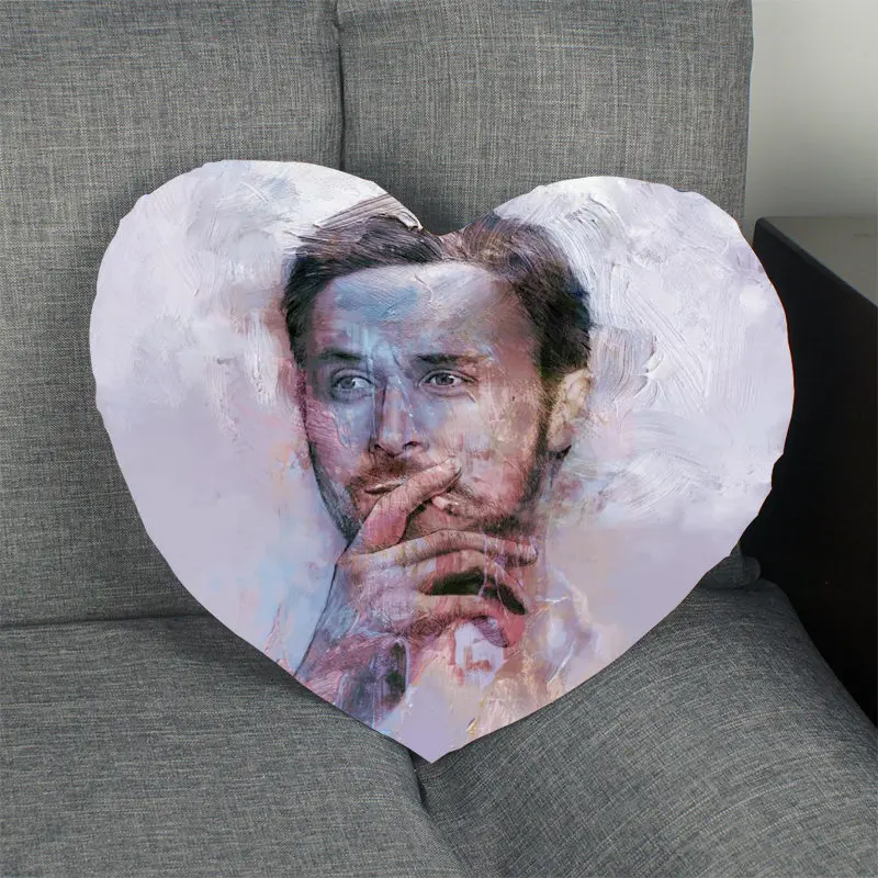 3 Чехол для подушки Ryan Gosling в форме сердца, атласная ткань, наволочка для подушки для дома, спальни, свадебного украшения, наволочки - Цвет: 3