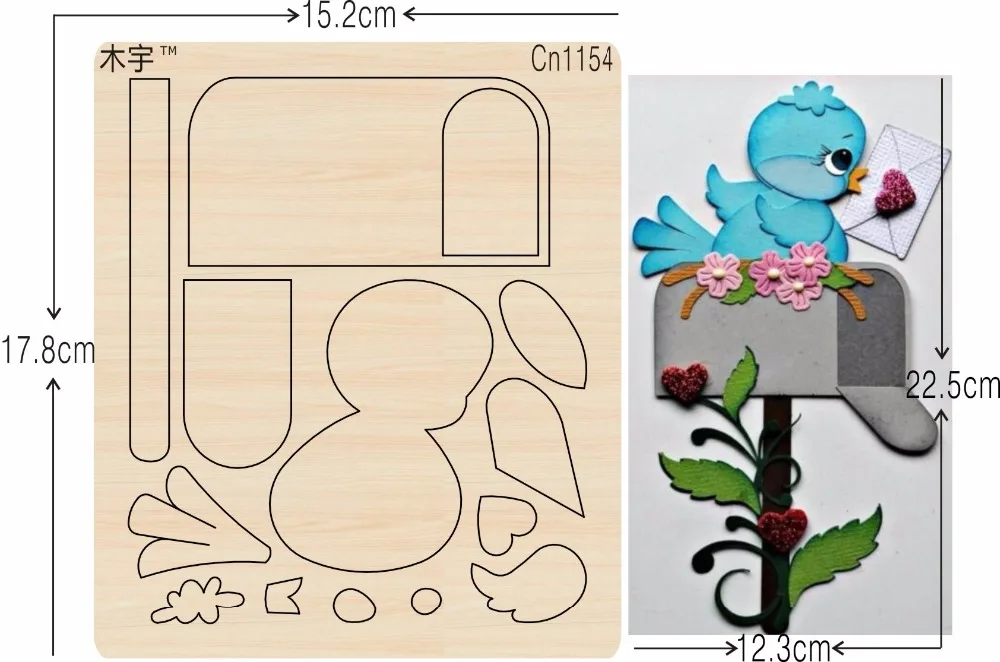 Птицы и почтовые ящики новая деревянная форма режущие штампы для скрапбукинга