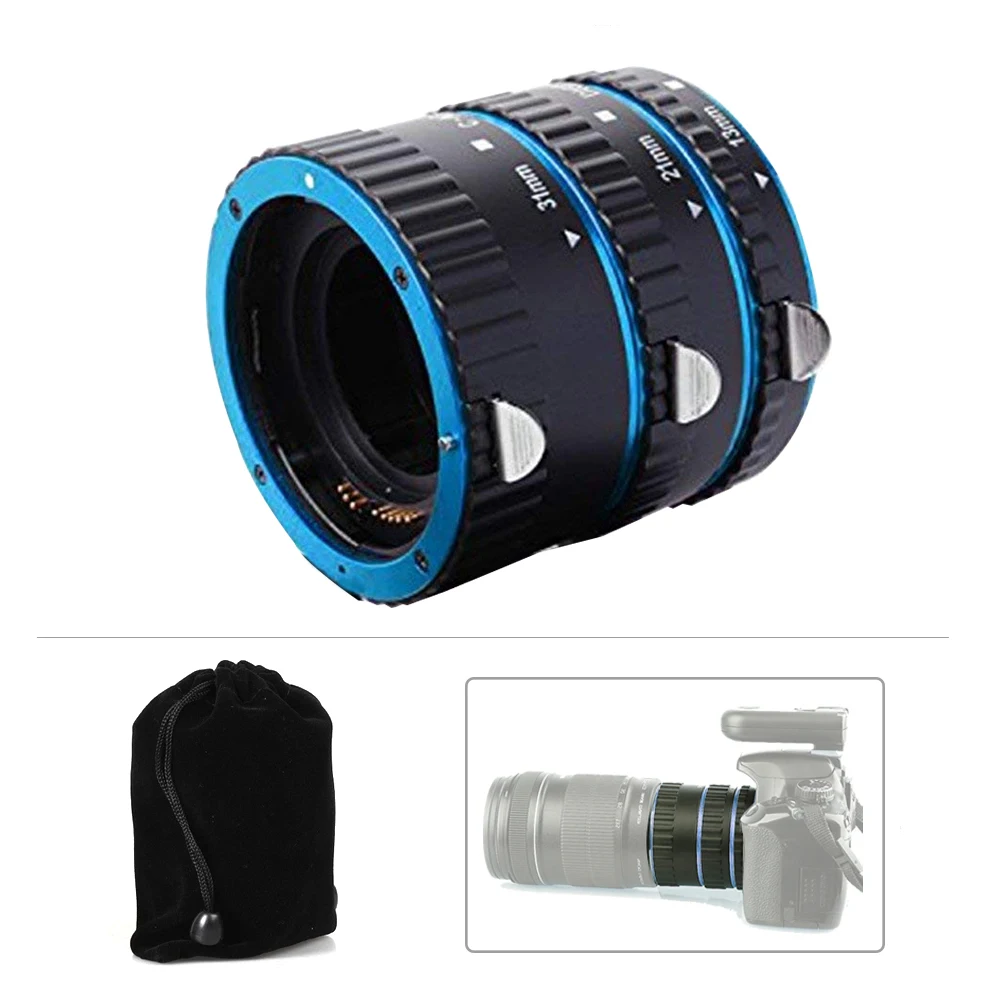 Pixel Gold или Blue с автофокусом AF макро Удлинительное Кольцо для объектива адаптер Canon
