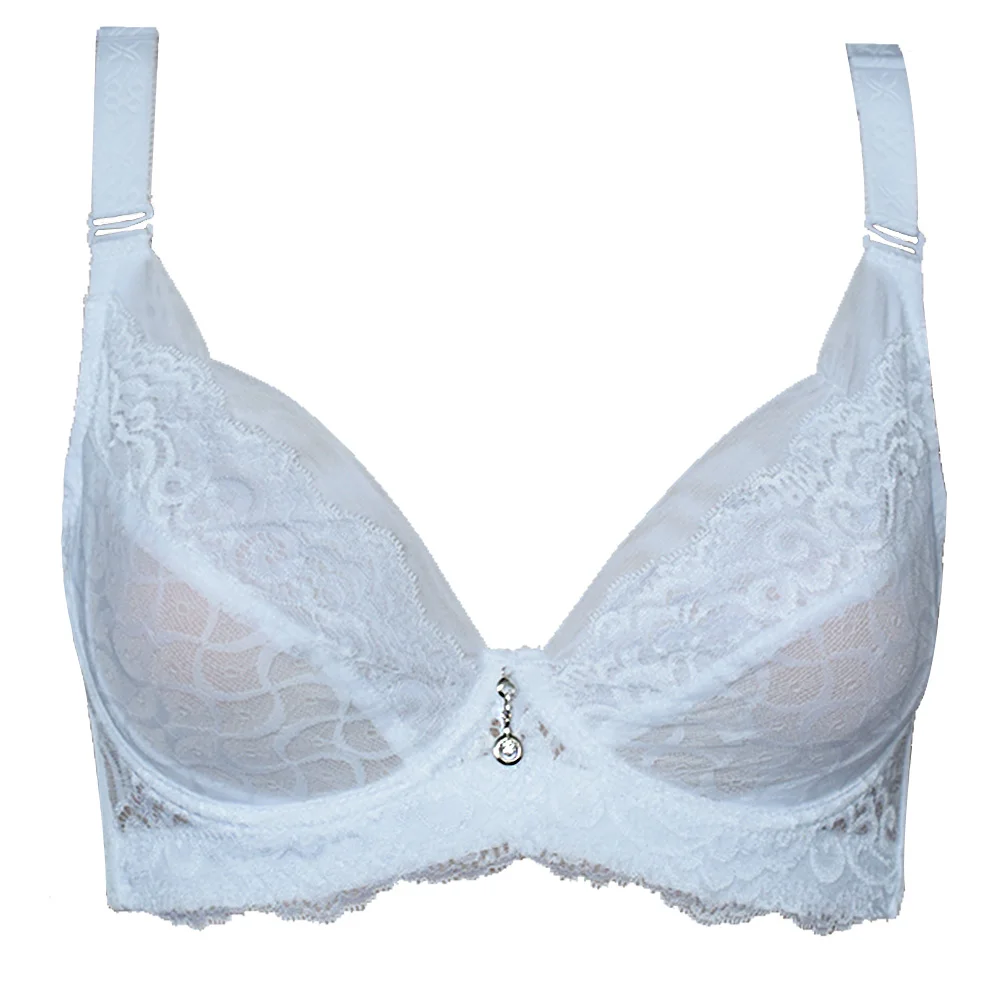 

Womens Lace Bra Unlined Underwired Push Bras Sexy Bralette Underwear Perspective Floral Lingerie Brassiere Plus Size A B C Cup