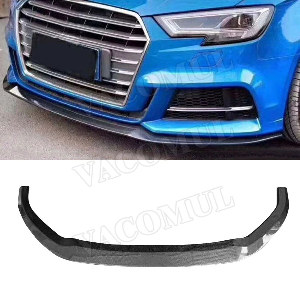 Спойлер для переднего бампера из углеродного волокна Audi A3 Sline S3 Sedan 4 door Not Standard 2017