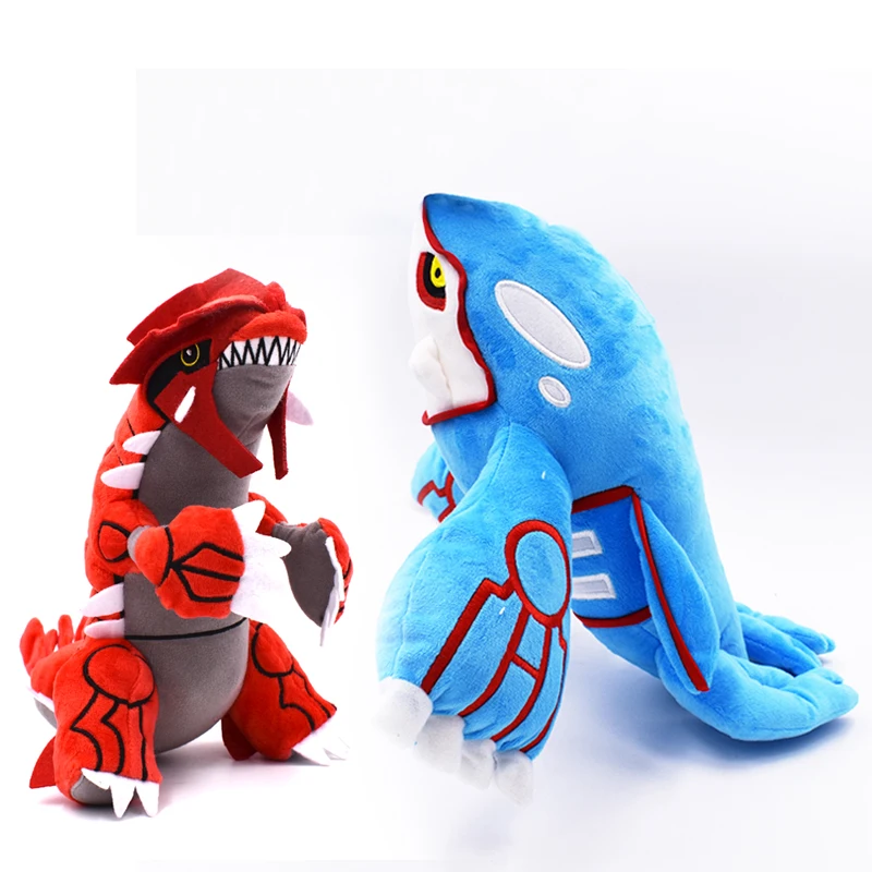 2 шт./партия Аниме Groudon Kyogre Мягкие плюшевые мультфильм Peluche куклы Рождественский подарок детские игрушки для детей