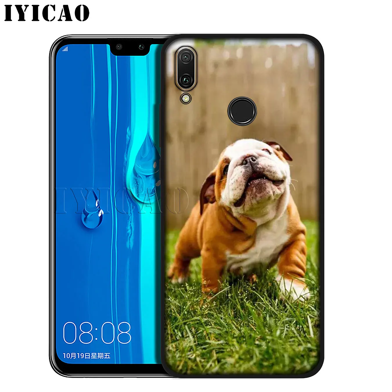 IYICAO Cute dog english bulldog Soft Silicone Phone Case for Huawei Mate 30 20 10 Pro Nova 5I 5T 5 4 4E 3i 3 2i Lite Smart |