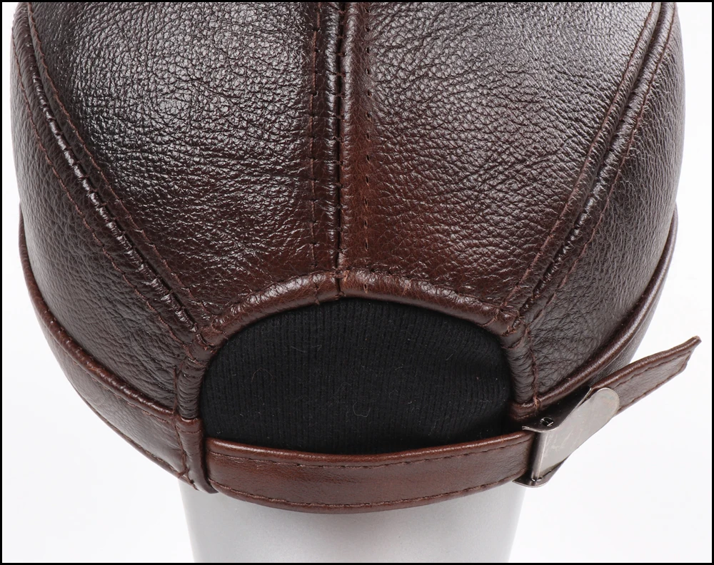Новые мужские кожаные бейсболки из натуральной воловьей кожи на осень и зиму мужские кожаные кепки