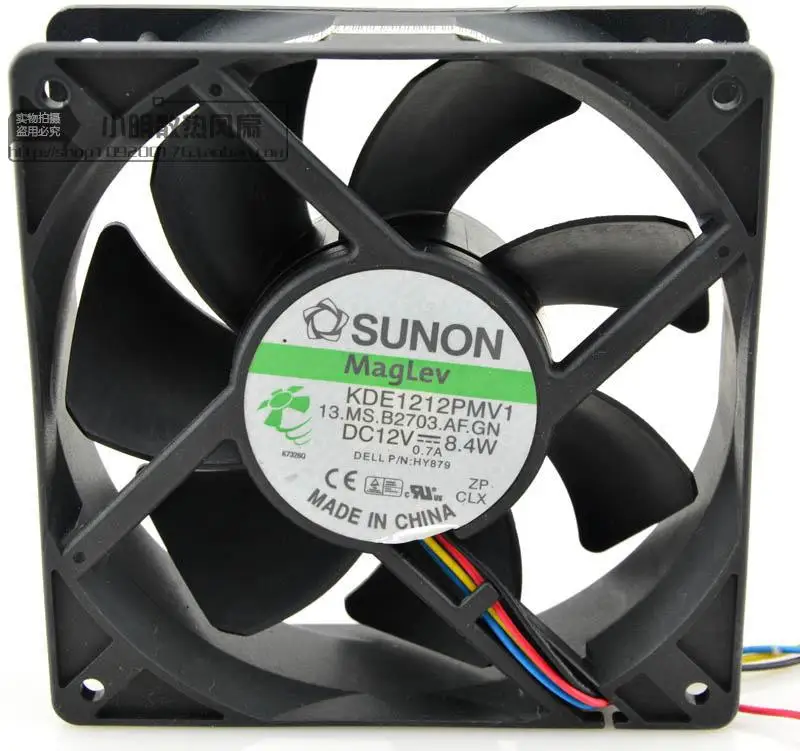Бесплатная доставка SUNON KDE1212PMV1 12038 DC 12v 0.7A 8,4 W 12cm 4-контактный PWM вентилятор термостат 120*120*38 мм